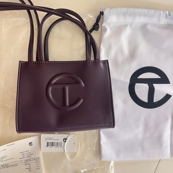 Telfar Small Bag in Eggplant Like New - Picture 4 of 8